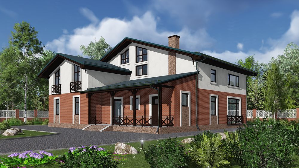 Облицовочный пустотелый, М-150,120x250x88, бордовый, Керма