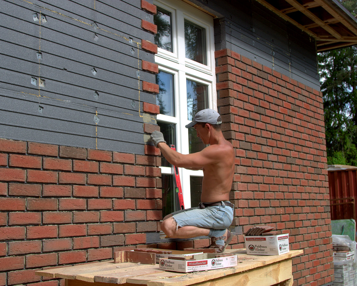 Готовые фасадные термопанели с клинкерной плиткой