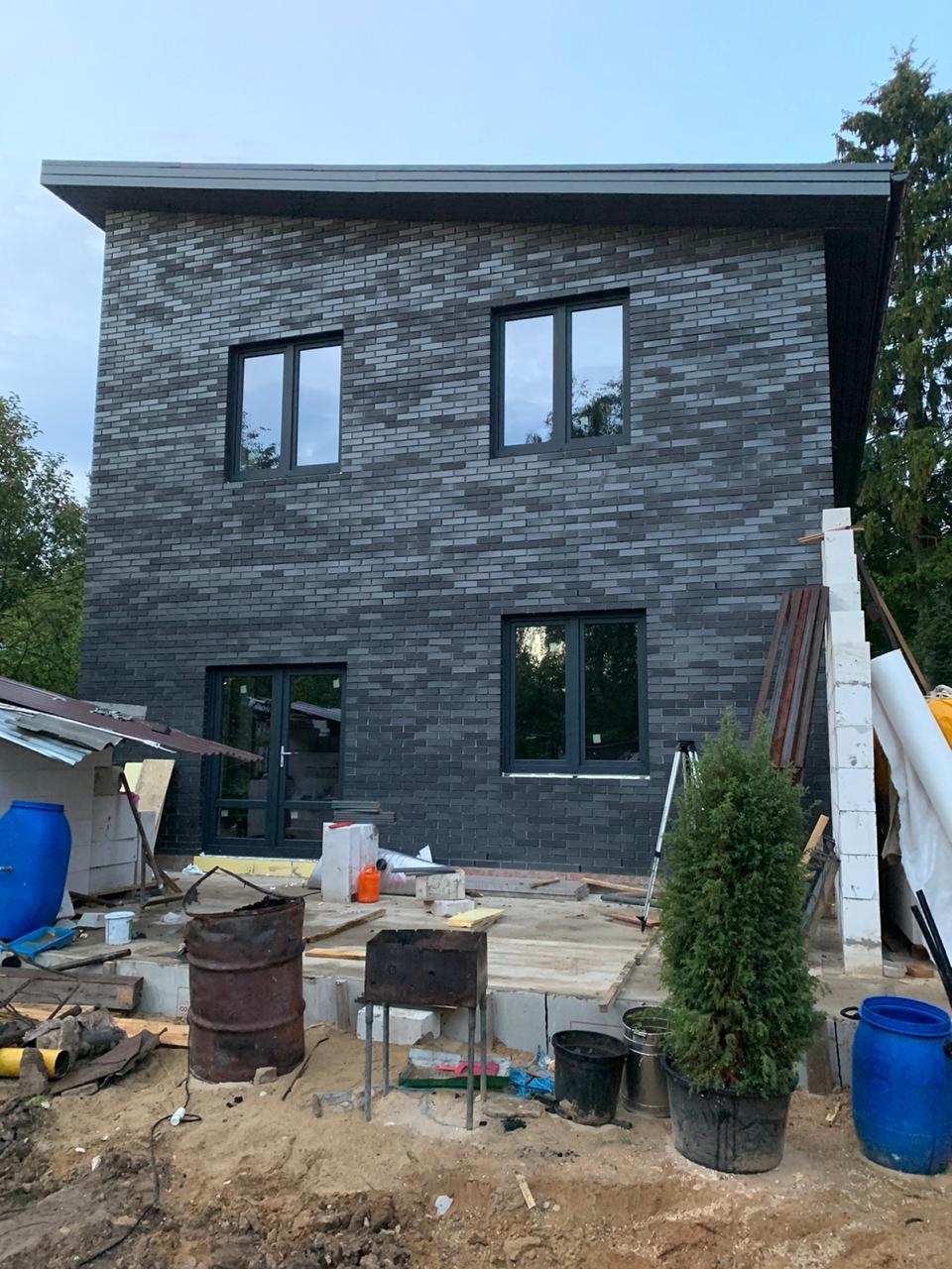 Кирпич Российский Облицовочный, Черный Сплошной, 1NF, Recke